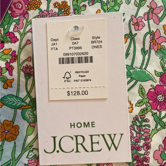NWT J.Crew Home Table Runner Made with Liberty Fabric 12” x 108” - Picture 5 of 5